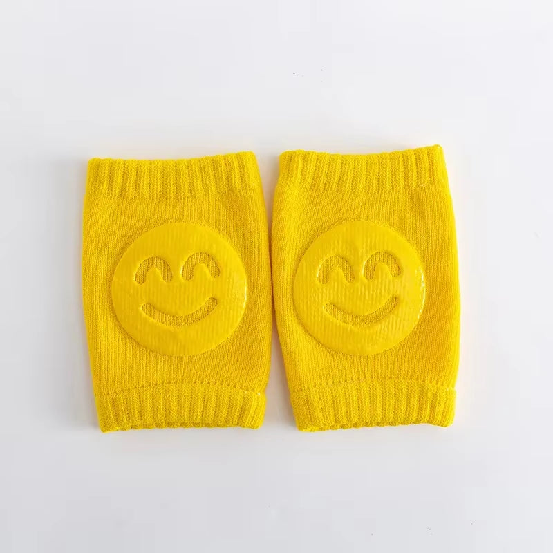 Newborn Autumn Terry Baby Socks Elbow Toddler Crawling Knee Baby Children Knee Pads Smiling Face Knee Pads