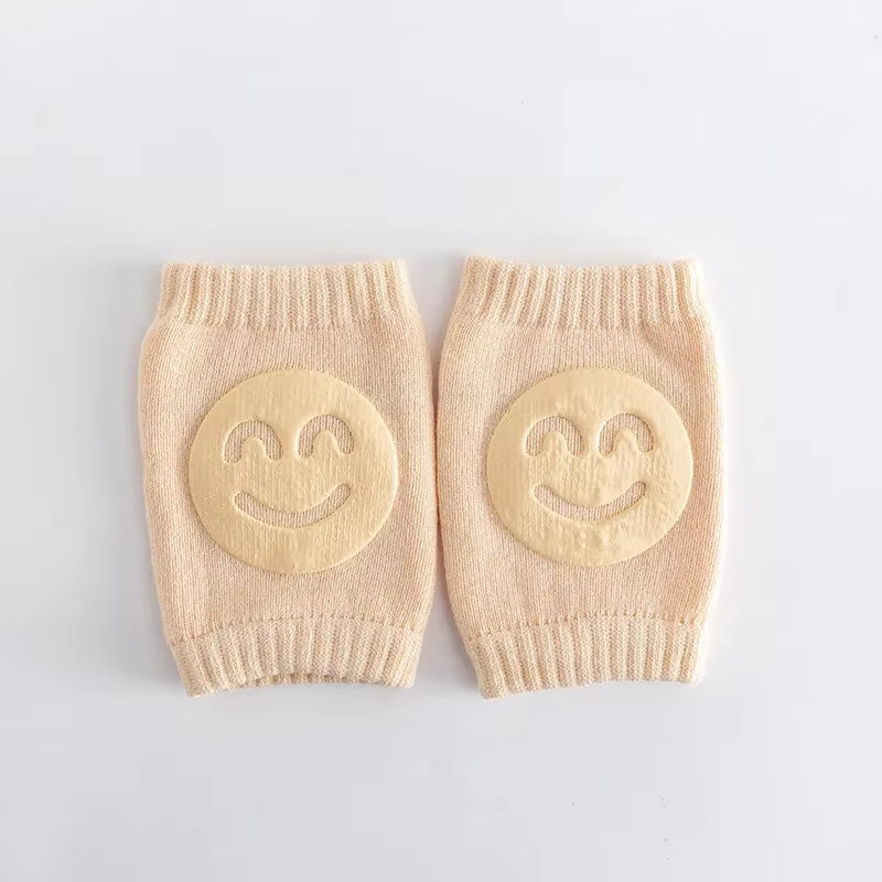Newborn Autumn Terry Baby Socks Elbow Toddler Crawling Knee Baby Children Knee Pads Smiling Face Knee Pads