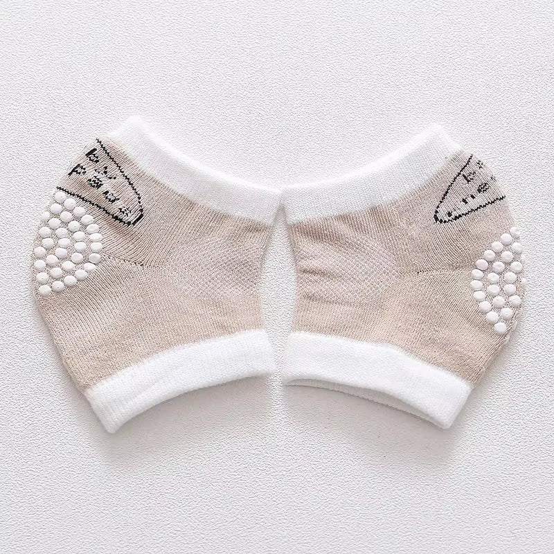 Newborn Autumn Terry Baby Socks Elbow Toddler Crawling Knee Baby Children Knee Pads Smiling Face Knee Pads
