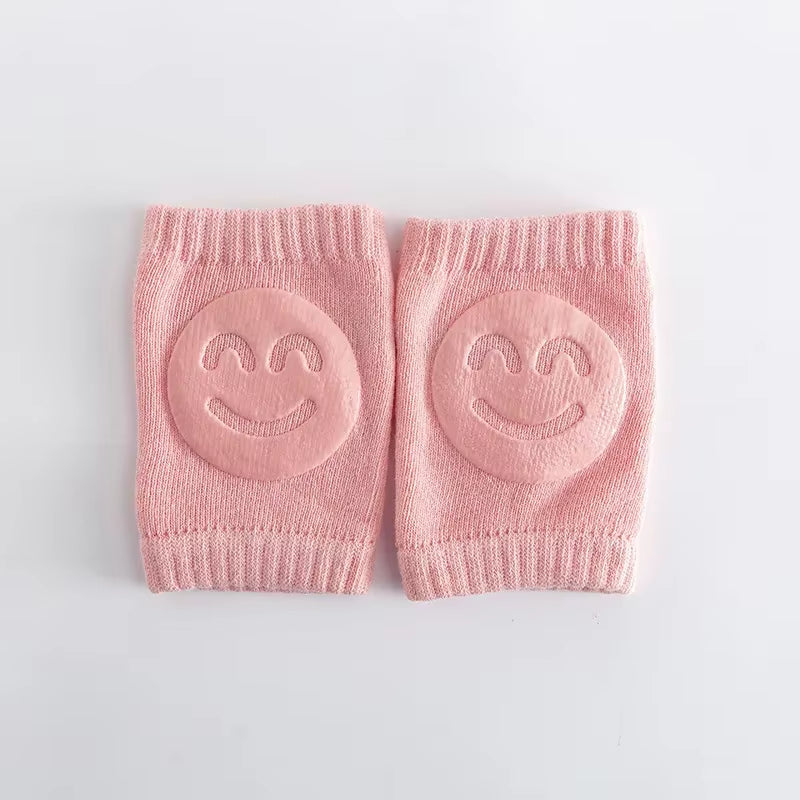 Newborn Autumn Terry Baby Socks Elbow Toddler Crawling Knee Baby Children Knee Pads Smiling Face Knee Pads