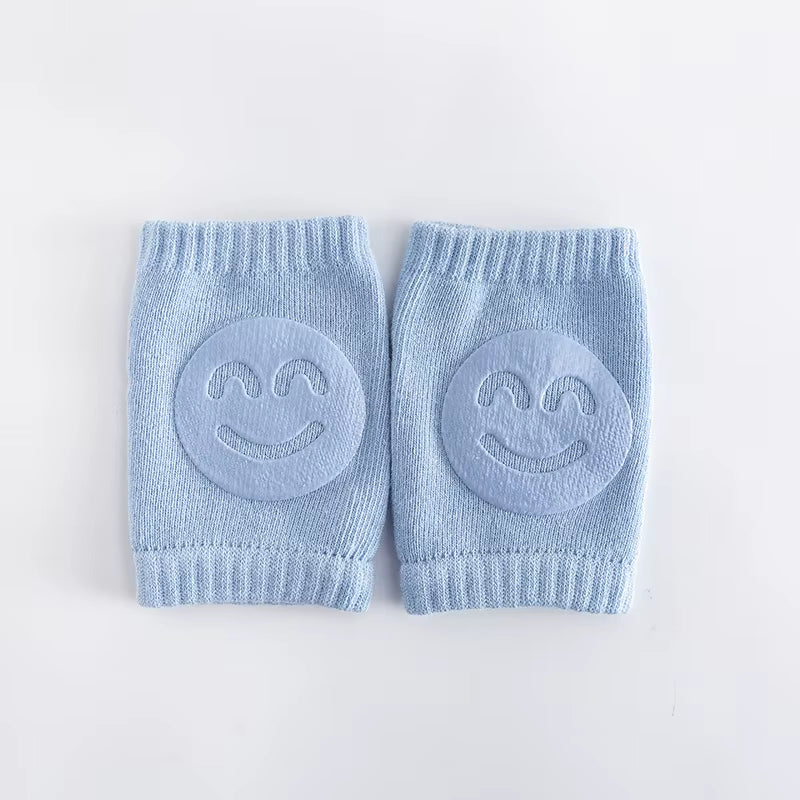 Newborn Autumn Terry Baby Socks Elbow Pads Toddler Crawling Knee Pads Baby Children Knee Pads Smiling Face Knee Pads
