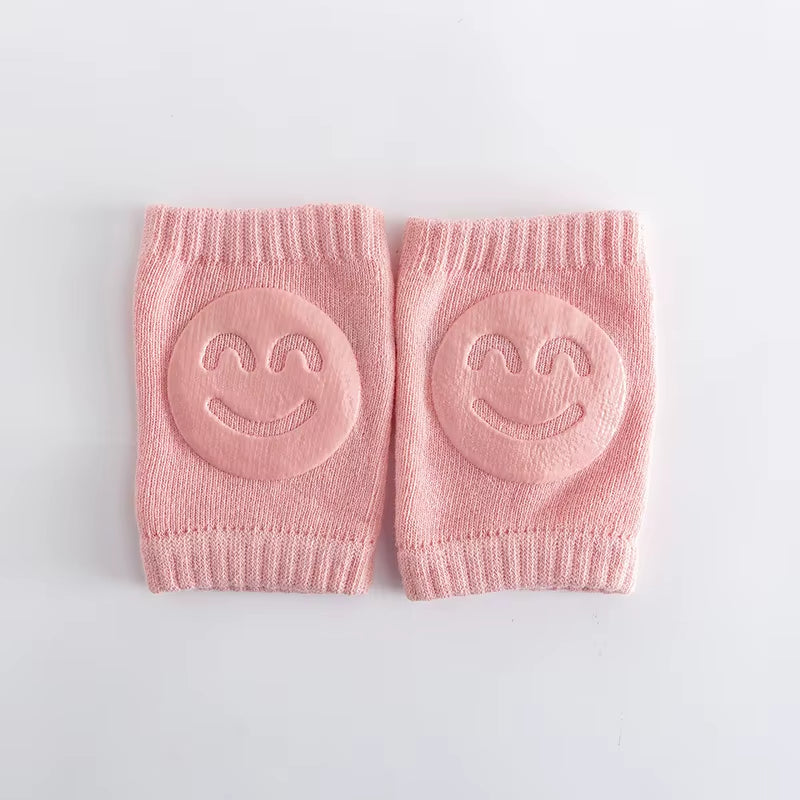 Newborn Autumn Terry Baby Socks Elbow Pads Toddler Crawling Knee Pads Baby Children Knee Pads Smiling Face Knee Pads