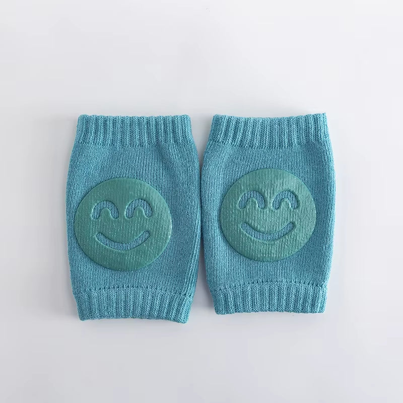 Newborn Autumn Terry Baby Socks Elbow Pads Toddler Crawling Knee Pads Baby Children Knee Pads Smiling Face Knee Pads